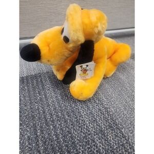 Vintage Pluto Lying Down fro Mickey Mouse Disneyland Walt Disney World Plush NWT